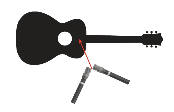 X/Y Mic Placement for Recording Acoustic Guitar with Two Microphones