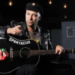 tom morello acoustic guitar black spartacus